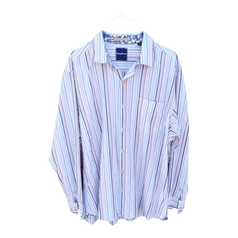Tommy Bahama Men’s Cotton Striped Button Shirt - Picture 1 of 6